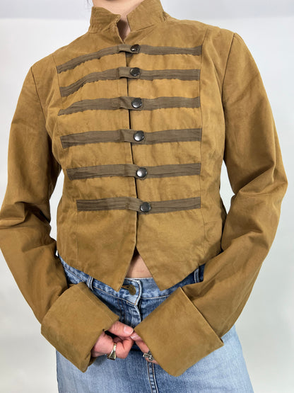 Mustard Brown Military Jacket
