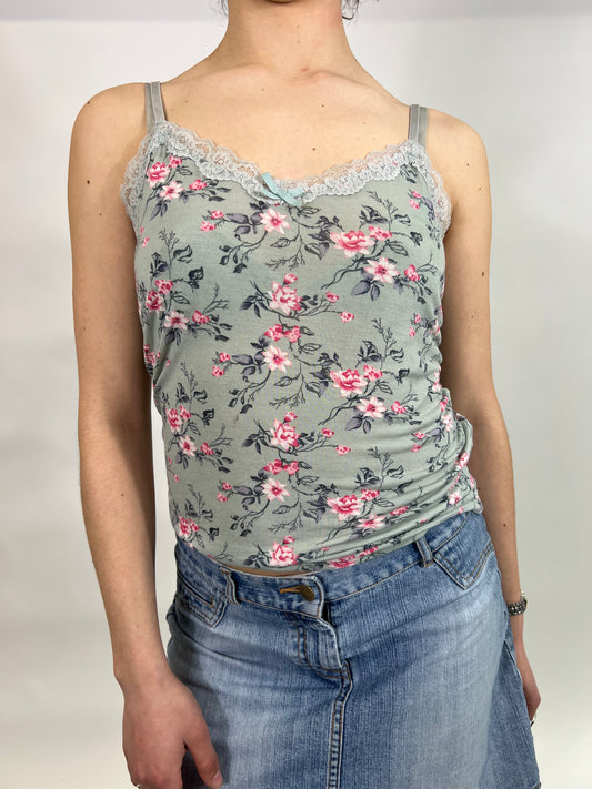 Mint Green/Pink Floral Top