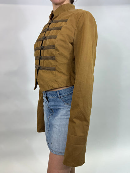Mustard Brown Military Jacket