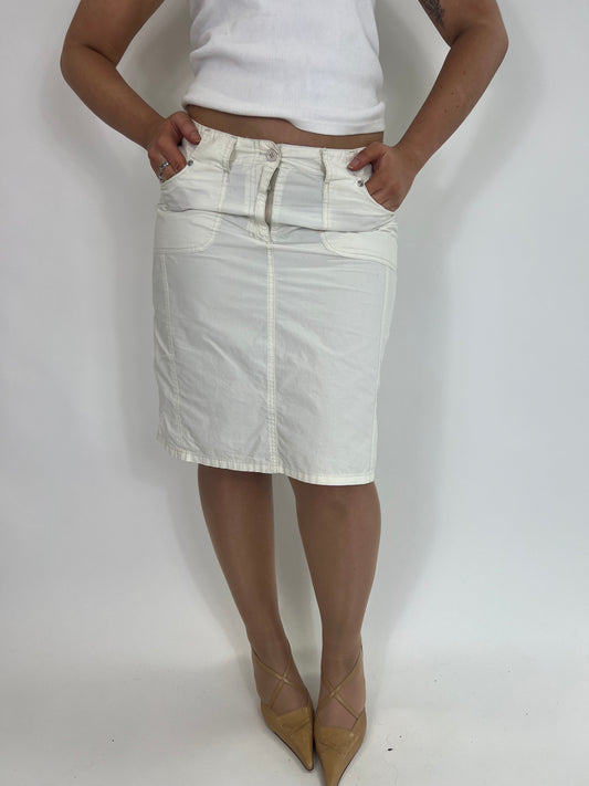 Cream Midi Skirt
