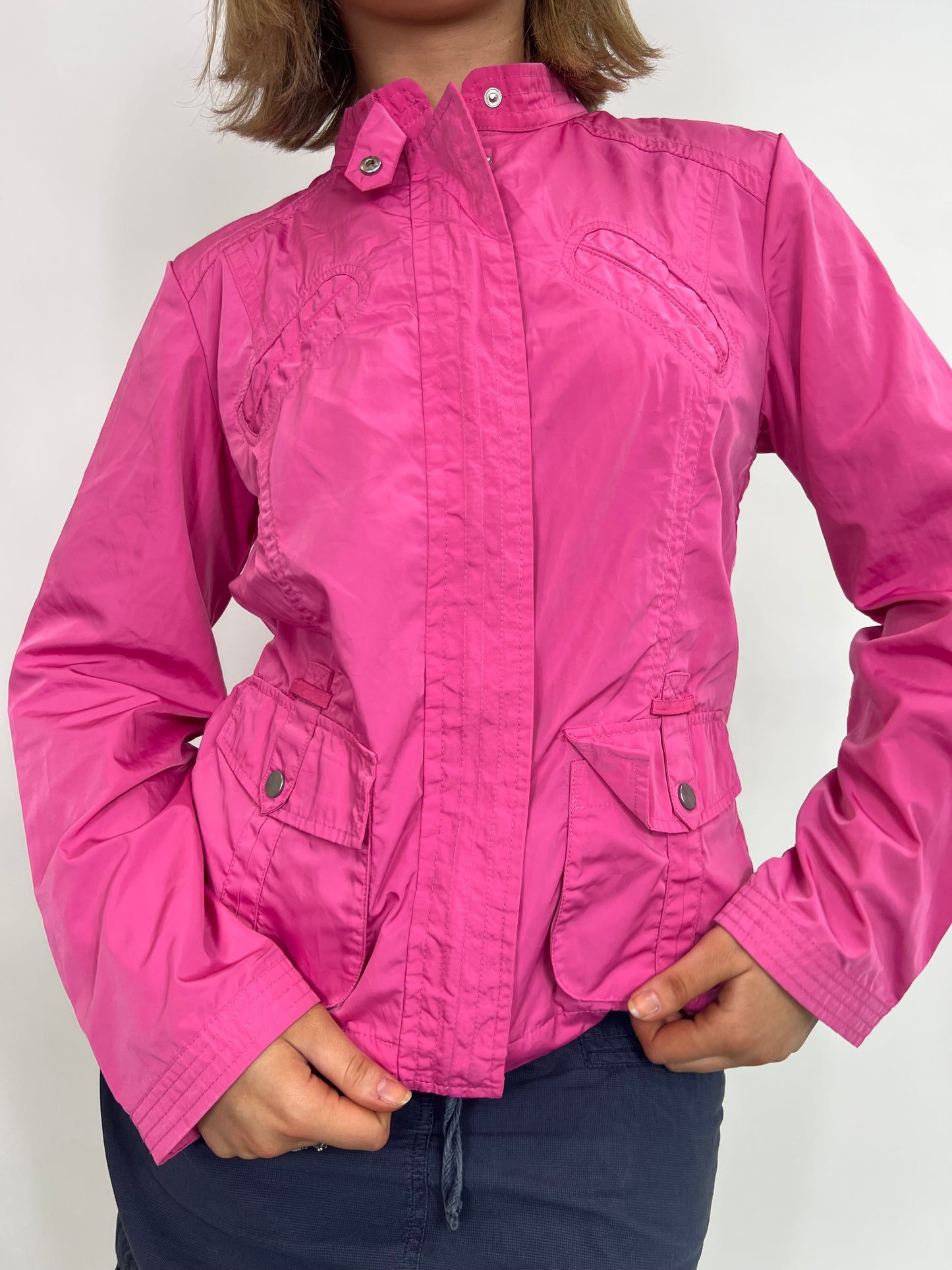 Bright Pink Biker Jacket